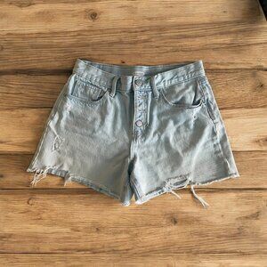 Old Navy High-Rise Button-Fly Distressed Denim Shorts – Size 14